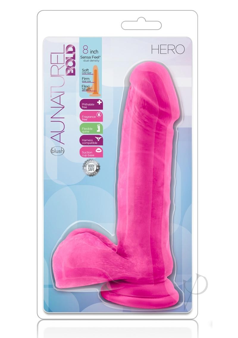 Au Naturel Bold Hero Dildo 8 Pink