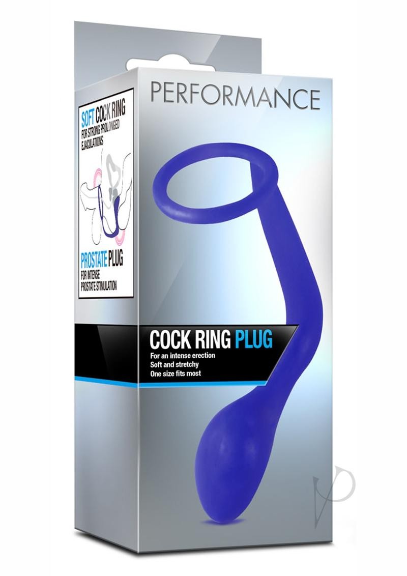 Performance Cock Ring Plug Indigo