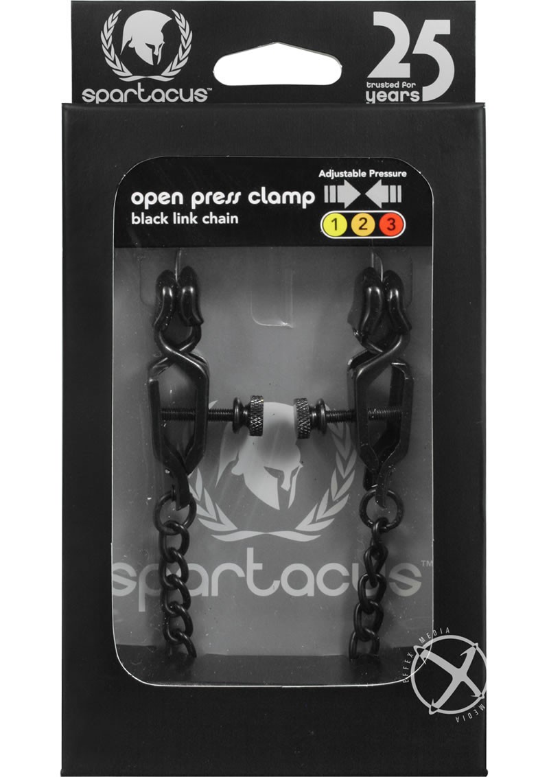 Blackline Adjustable Open Wide Nipple Clamps Black
