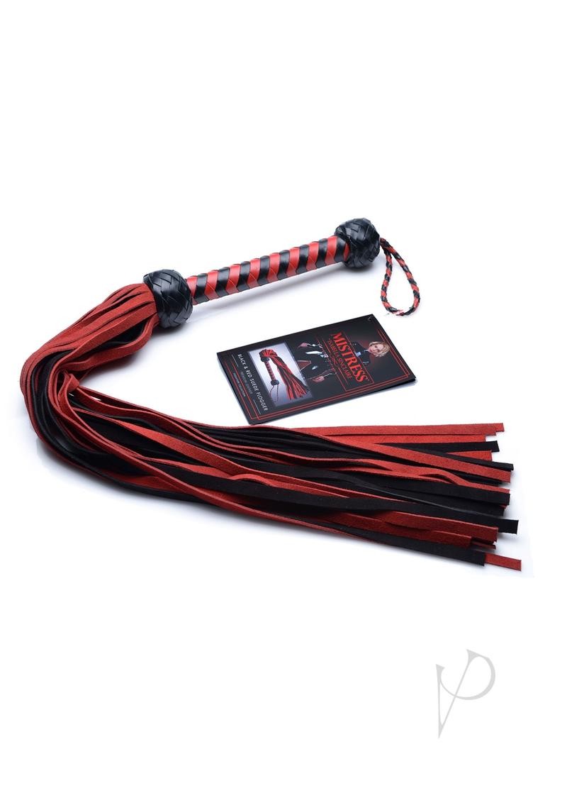 Mis Black And Red Suede Flogger