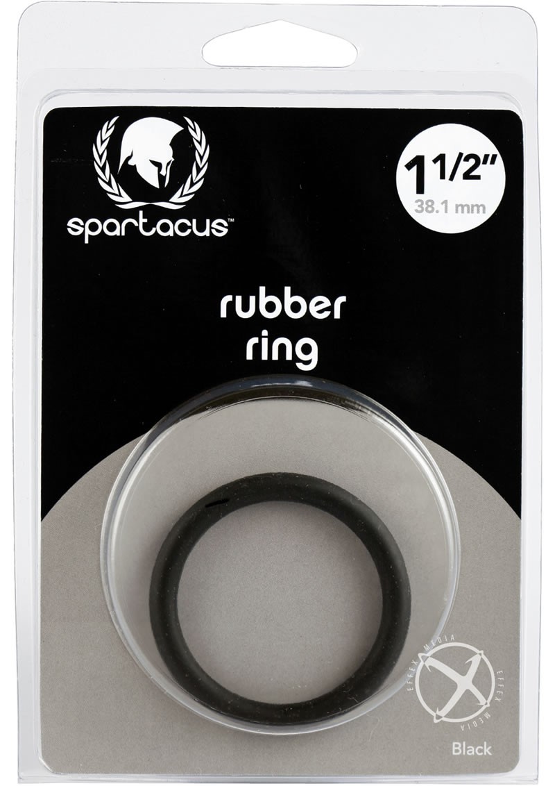 Rubber Cock Ring 1.5 Inch Black