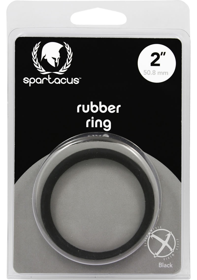 Rubber Cock Ring 2 Inch Black