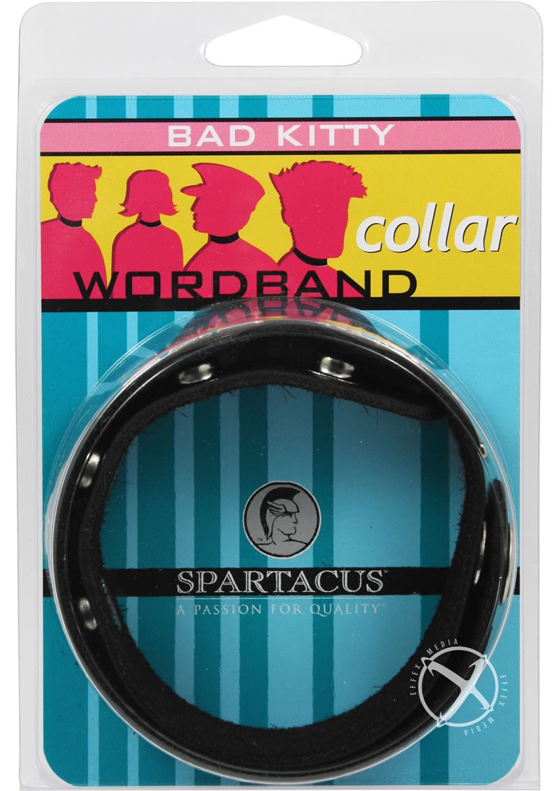 Wordband Collar Bad Kitty Black