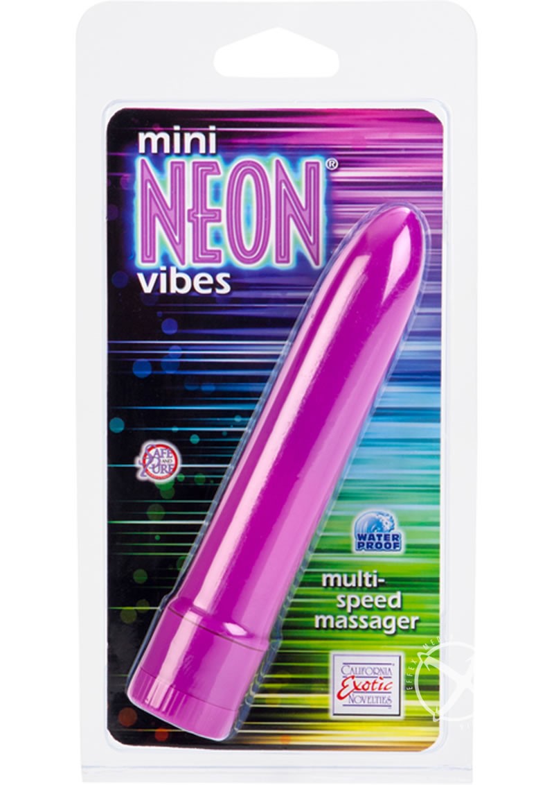 MINI NEON VIBES MULTI SPEED VIBRATOR 4.6 INCH PURPLE