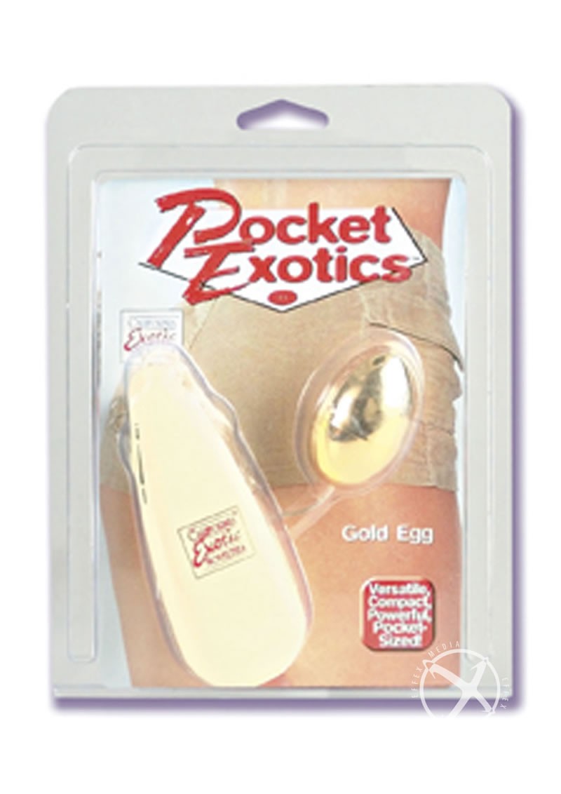 Pocket Exotics Gold Egg Multispeed 2 Inch Gold