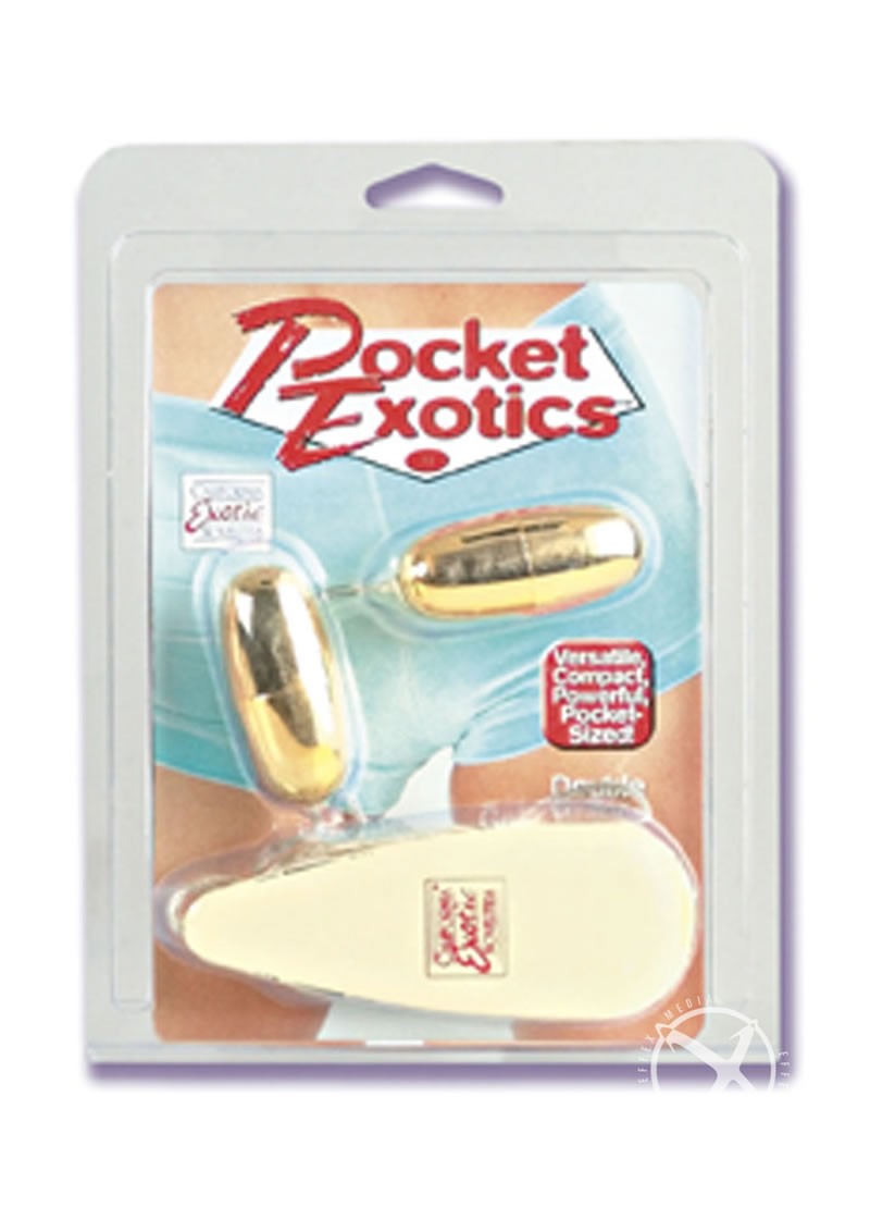 Pocket Exotics Double Gold Bullets Multispeed 2.1 Inch Gold