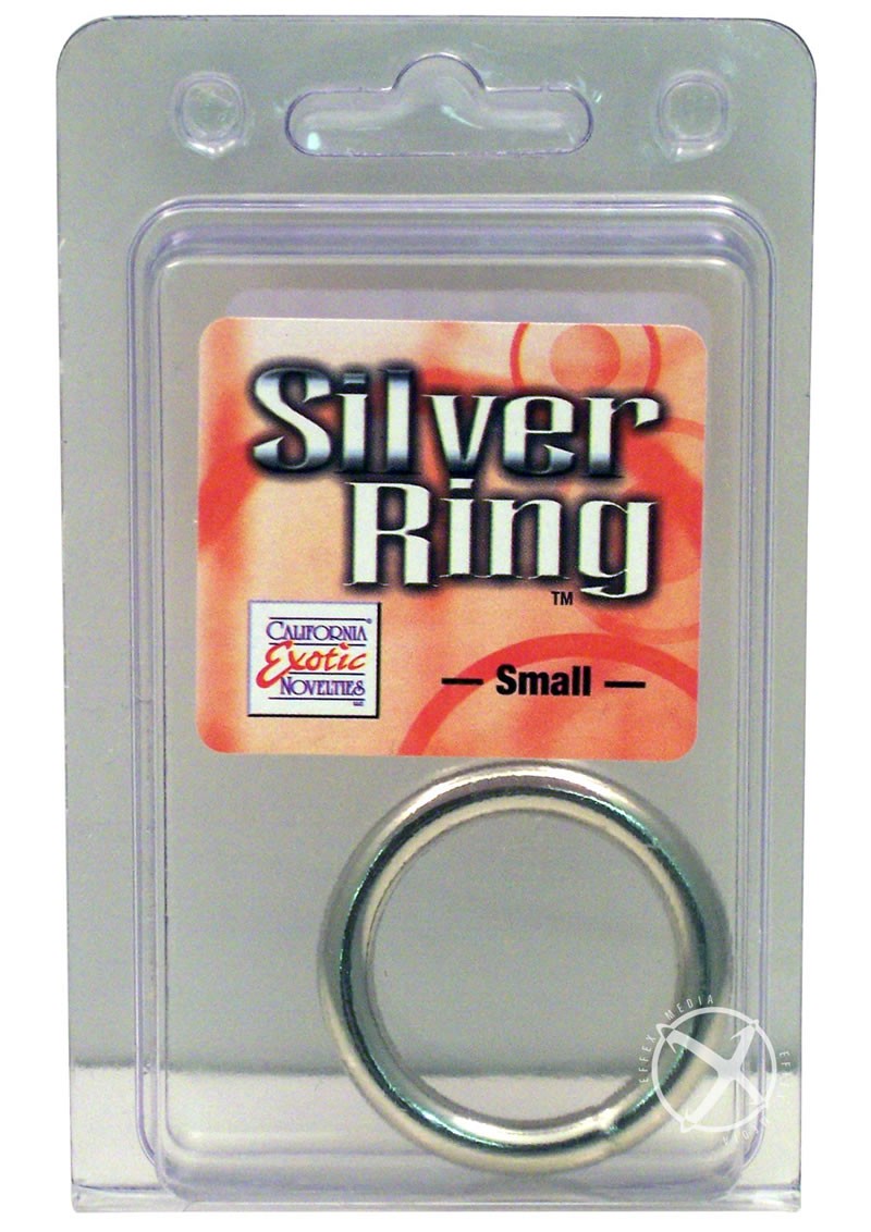 Silver Cock Ring Small 1.75 Inch Diameter Silver