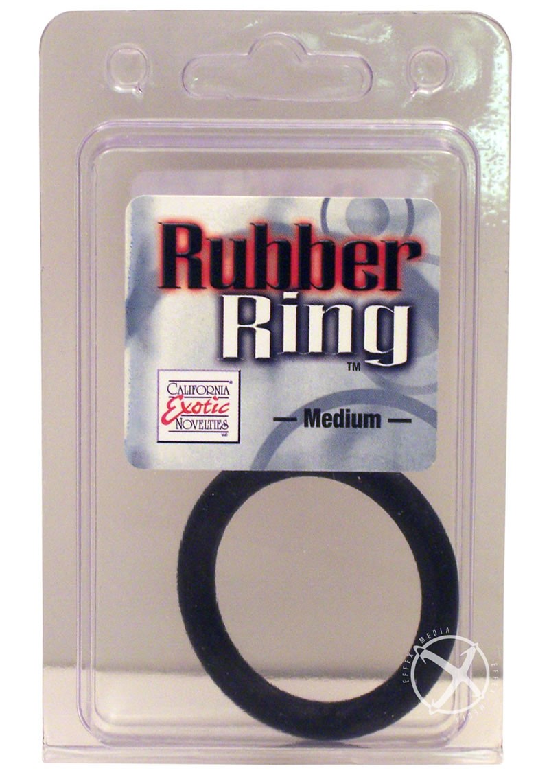 Rubber Cock Ring Medium 2 Inch Diameter Black