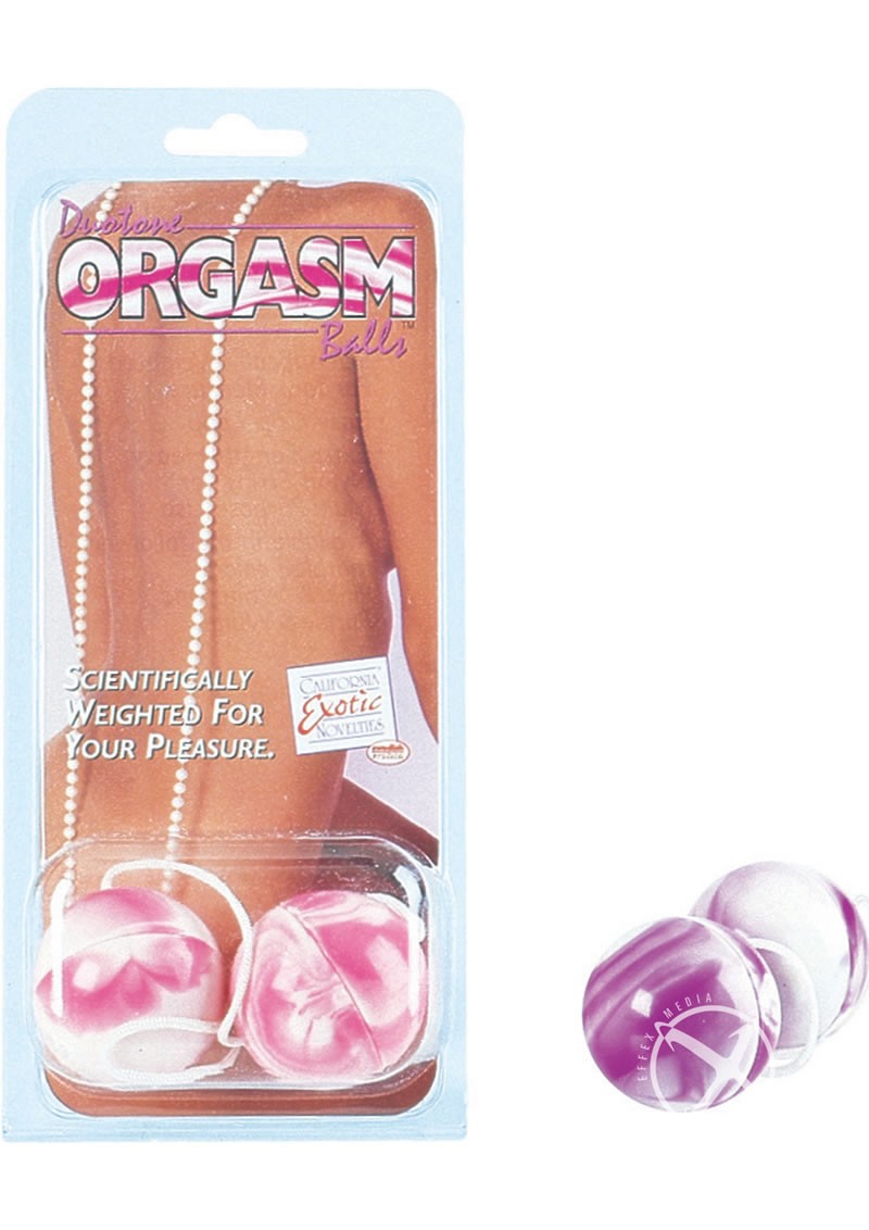 Duotone Orgasm Balls Weighted Pleasure Balls Purple White