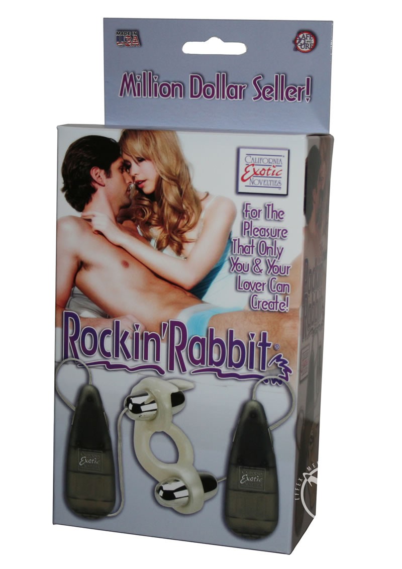 Rockin Rabbit With Removable Vibrating Bullets White