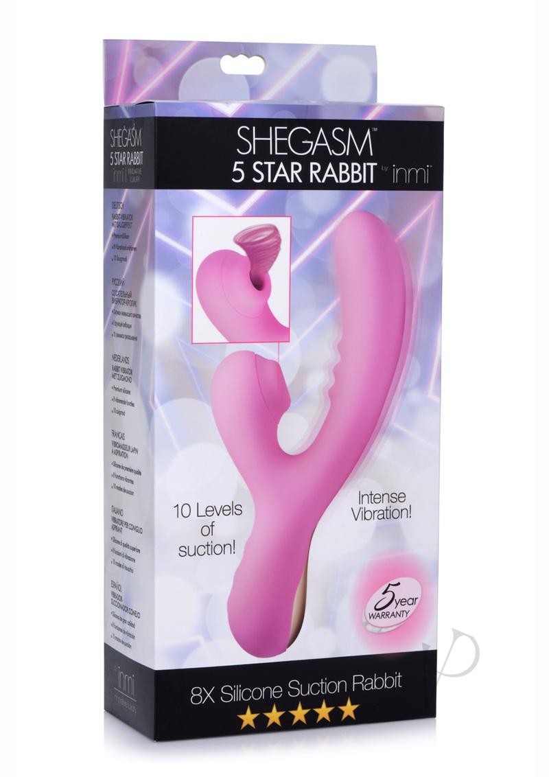 Inmi 5 Star 8x Suction Rabbit Pink