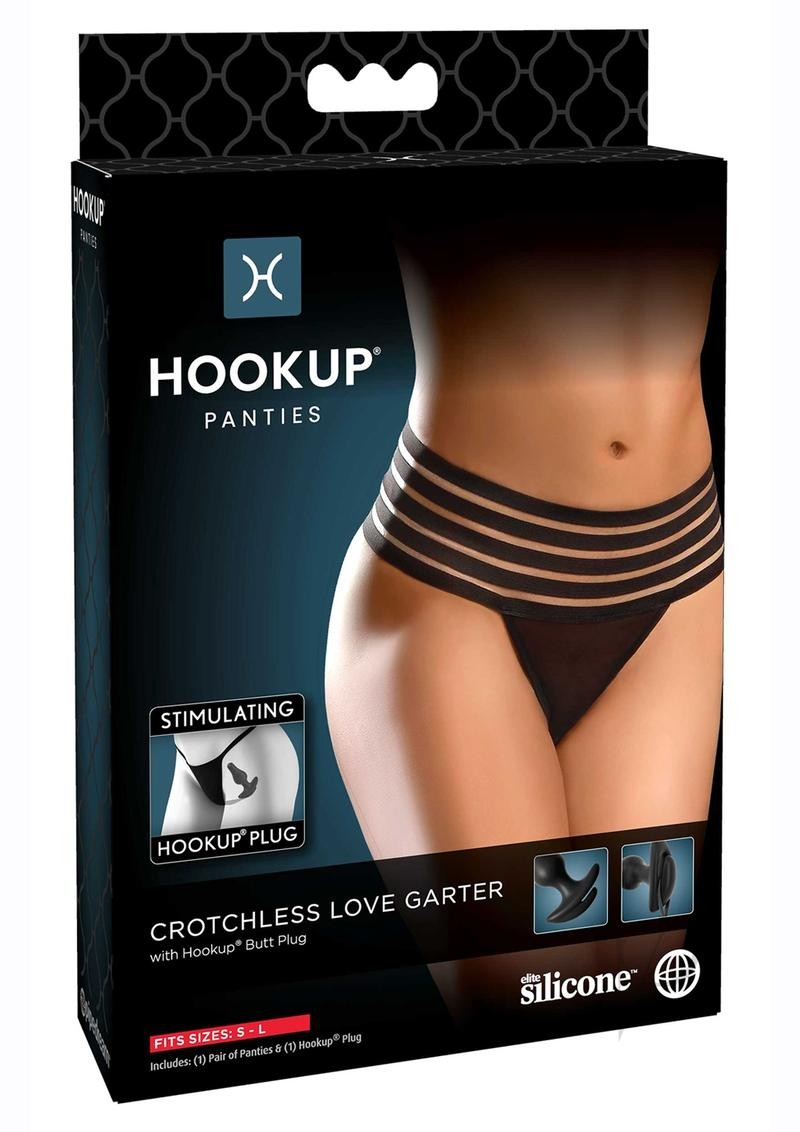 Hookup Panties Crotch Love Garter Os Blk