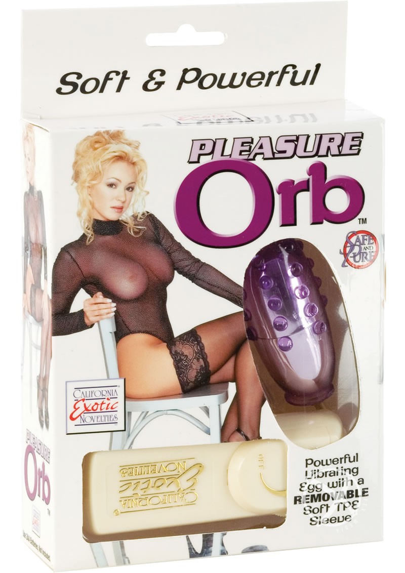 Pleasure Orb Egg w/ Soft Sleeve Multispeed Remote 2.75 Inch Purple