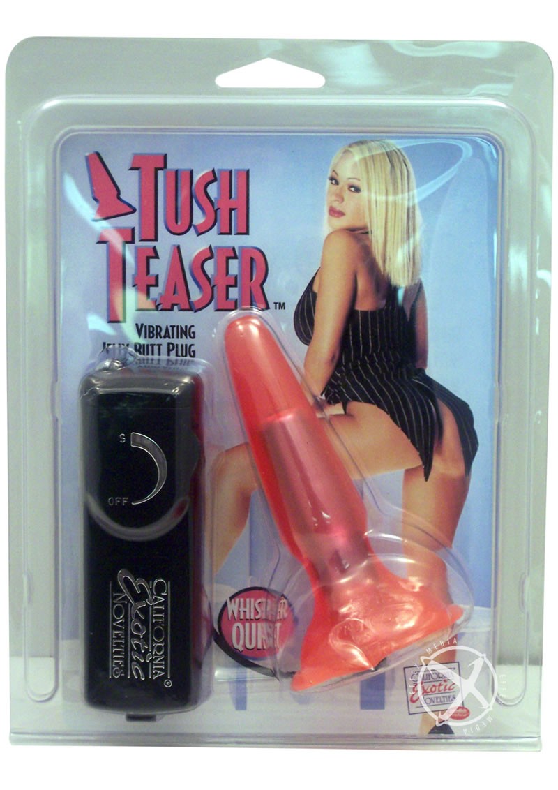 TUSH TEASER VIBRATING JELLY BUTT PLUG PINK