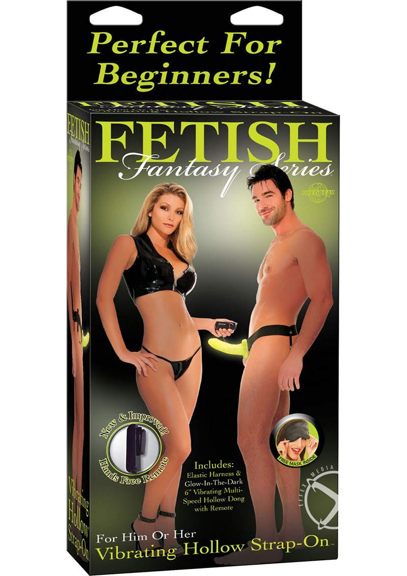 Fetish Fantasy Hollow Strap On 6.5 InchGlow In Dark
