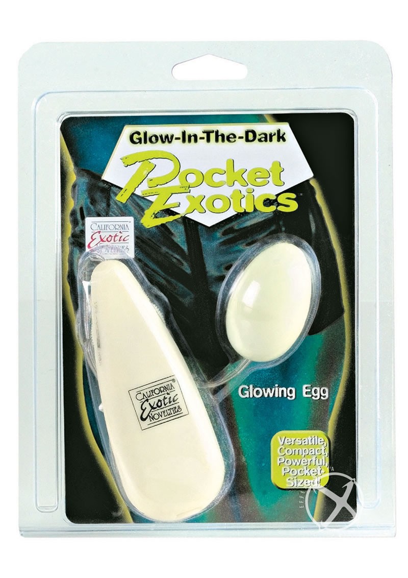 Pocket Exotics Glowing Egg Glow In The Dark 2 Inch Ivory