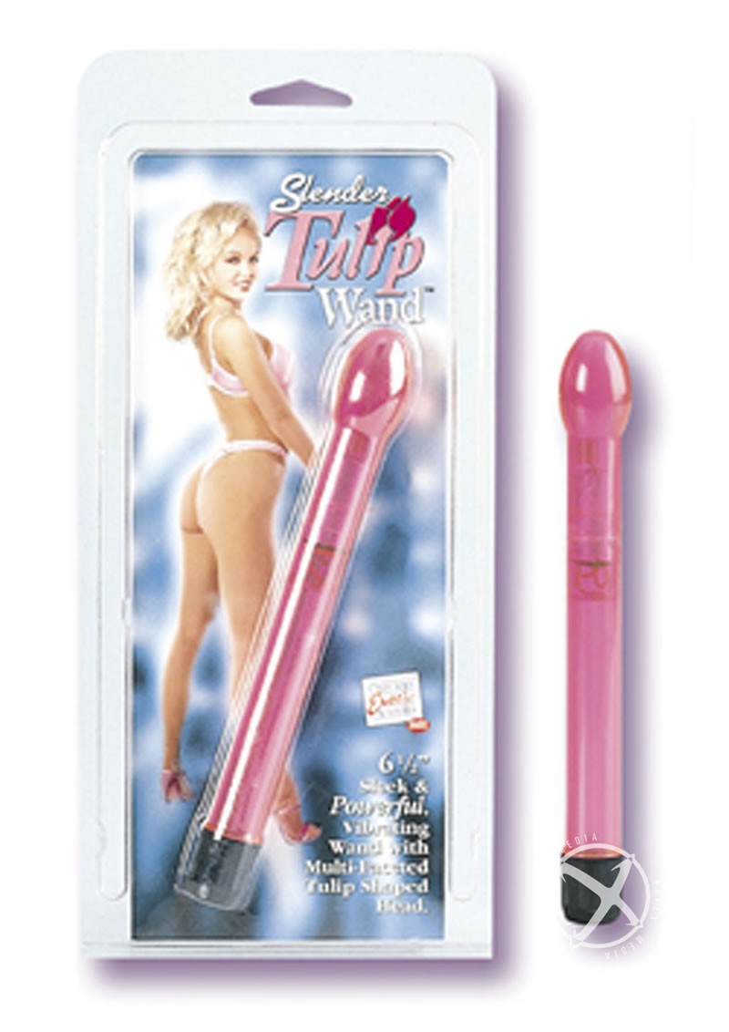 SLENDER TULIP WAND 6.75 INCH PINK