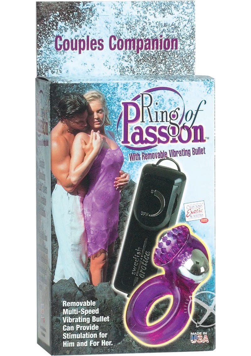Ring Of Passion With Removable Vibrating Bullet Purple
