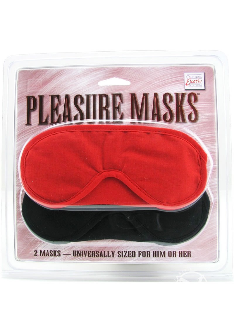 Pleasure Masks 2 Pack Universally Sized for Him & Her Red & Black