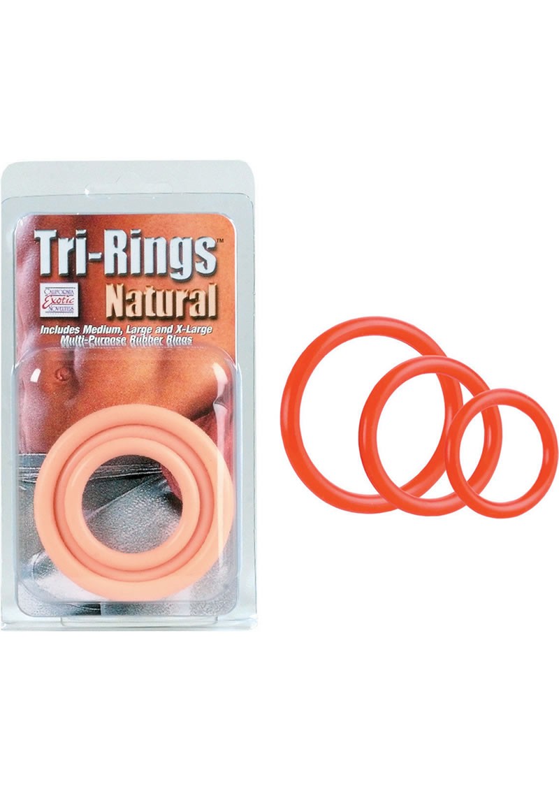Tri Rings Red Cock Ring Set Red
