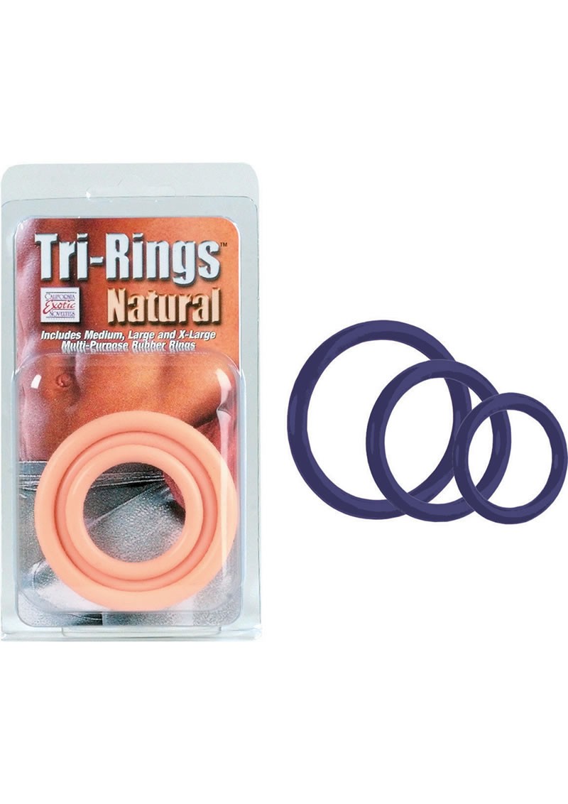 Tri Rings Blue Cock Ring Set Blue