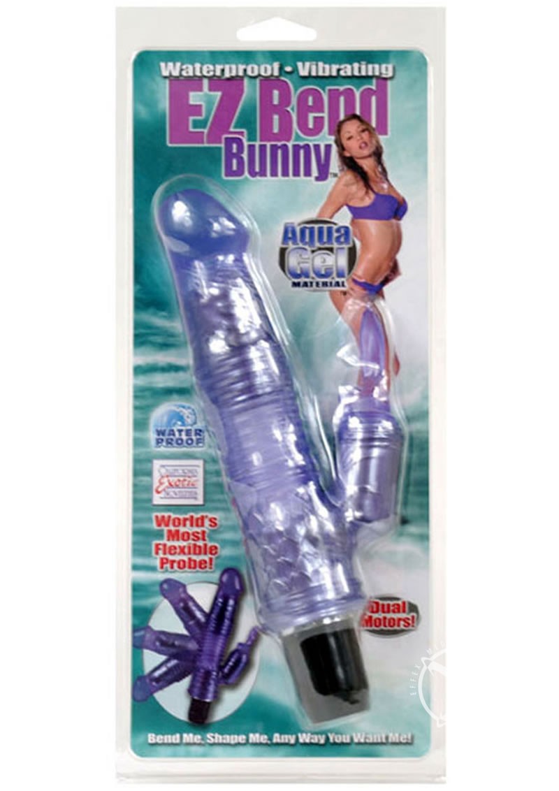 EZ BEND BUNNY VIBRATING WATERPROOF 5 INCH PURPLE