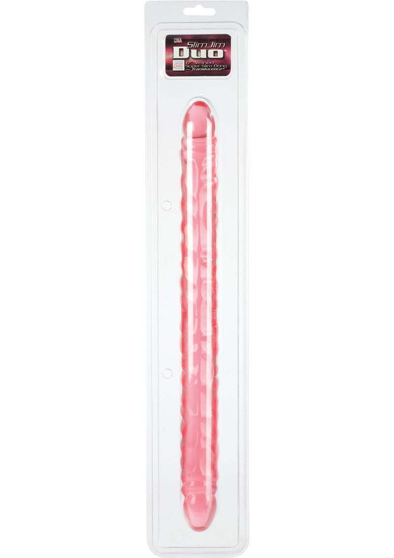 Translucence Slim Jim Duo Double Dong 17 Inch Pink