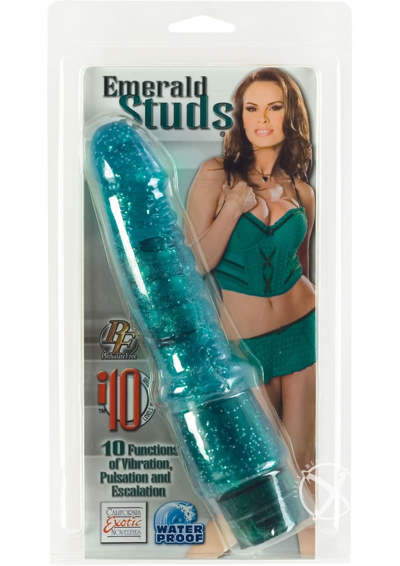 EMERALD STUDS AROUSE 10 FUNCTION WATERPROOF 7 INCH BLUE