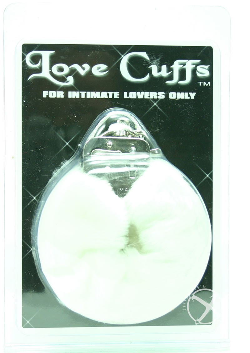 FURRY LOVE CUFFS WHITE                                                                             