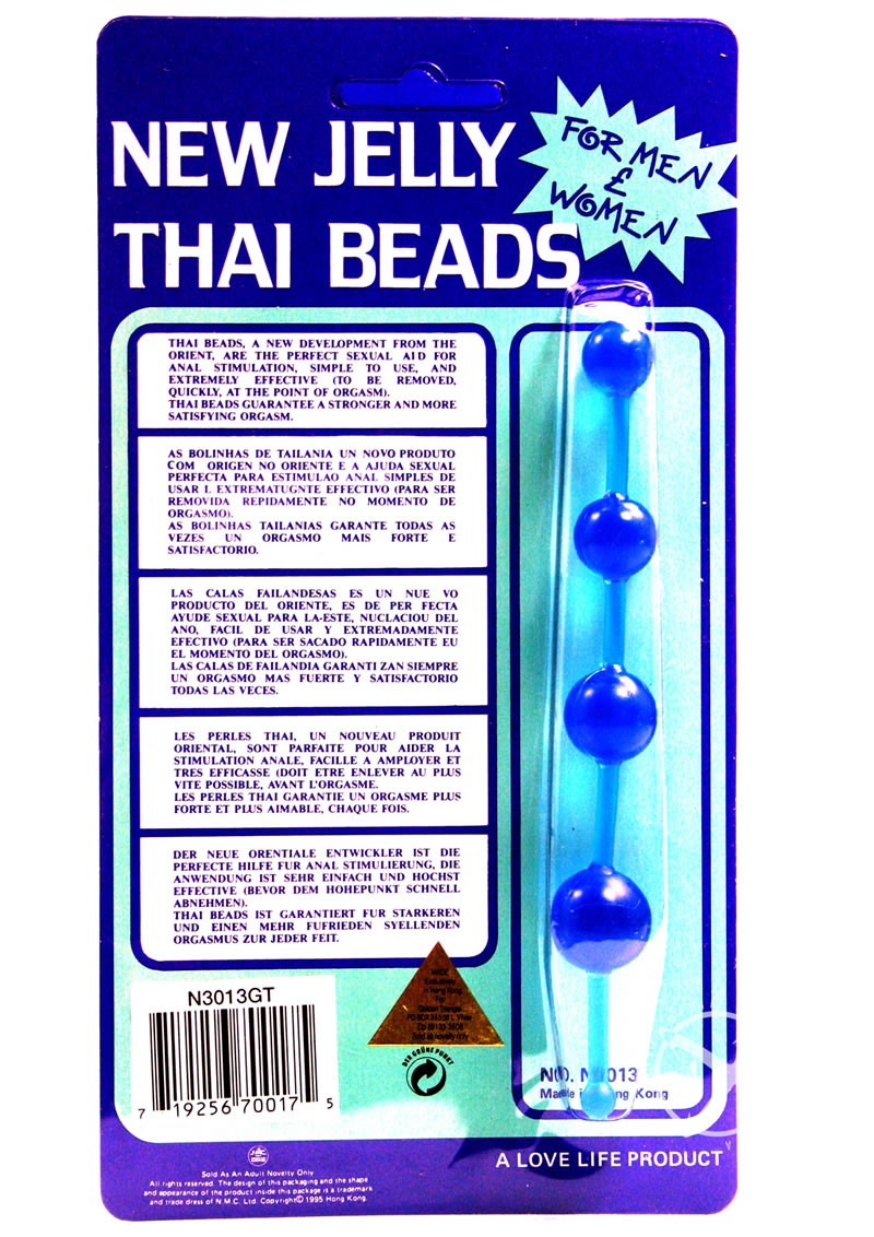 NEW JELLY THAI BEADS BLUE