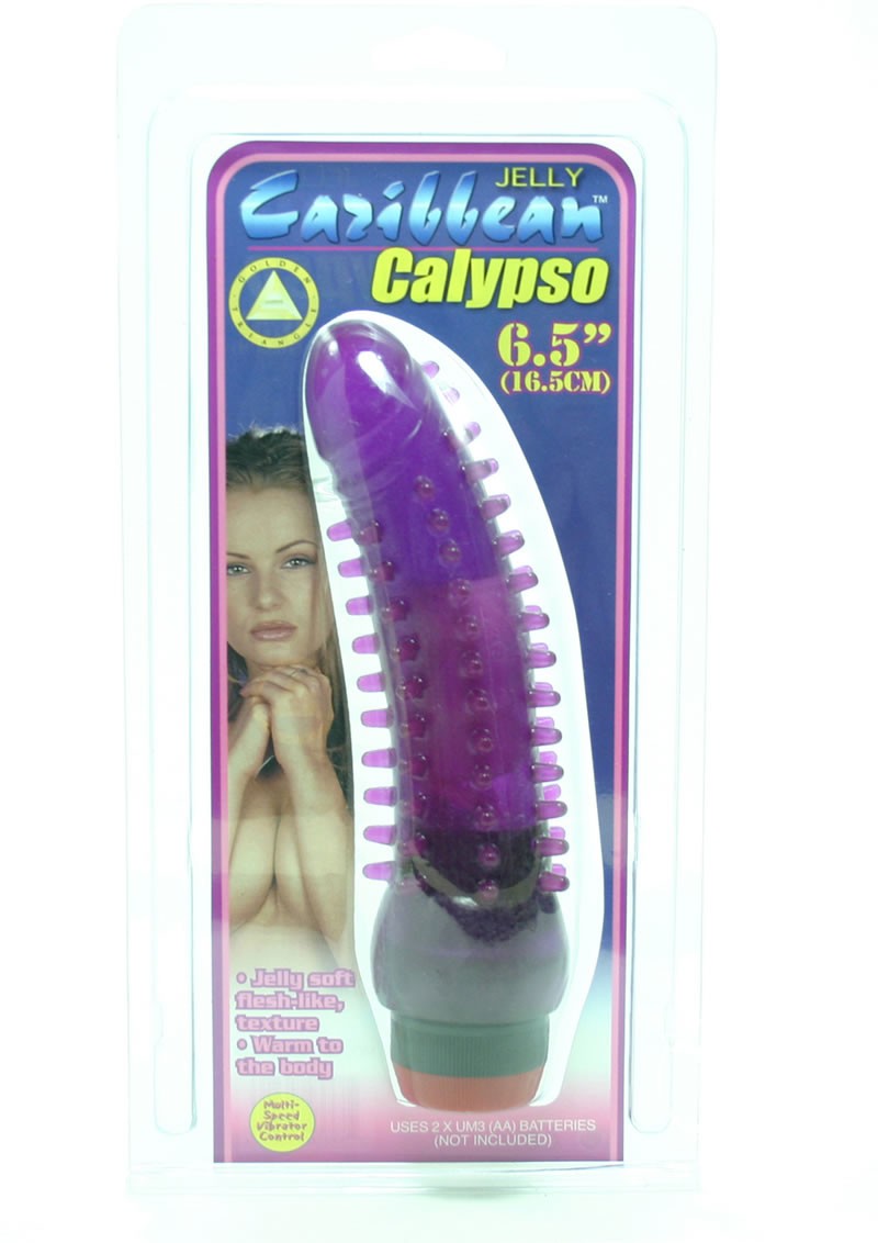 JELLY CARIBBEAN CALYPSO 6.5 INCH DONG PURPLE
