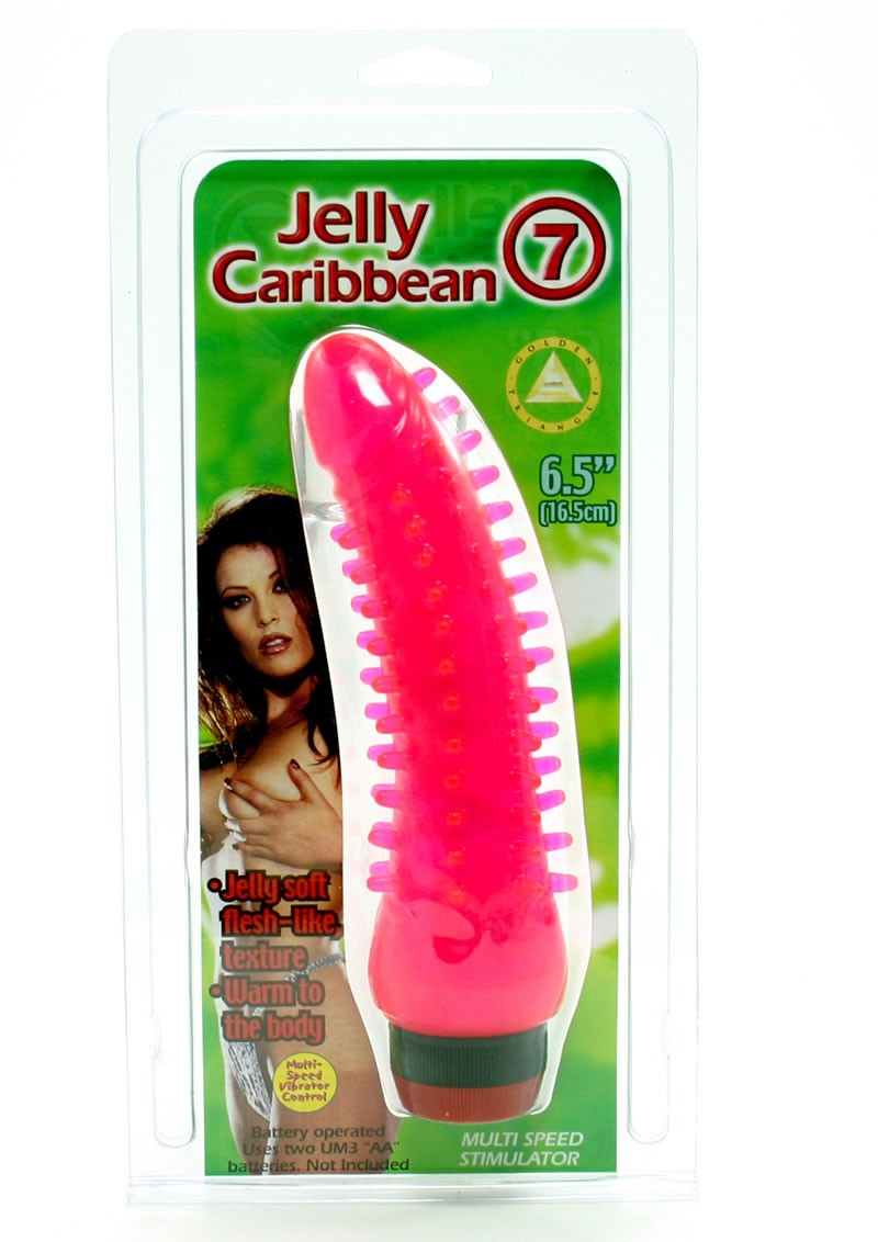JELLY CARIBBEAN # 7 PINK 6.5 INCH VIBRATOR