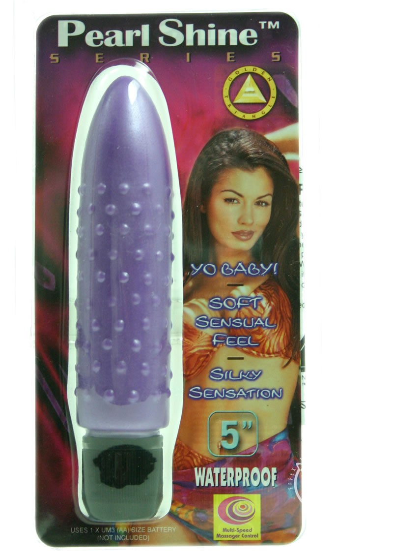 PEARL SHINE BUMPY 5 INCH VIBRATOR PURPLE WATERPROOF