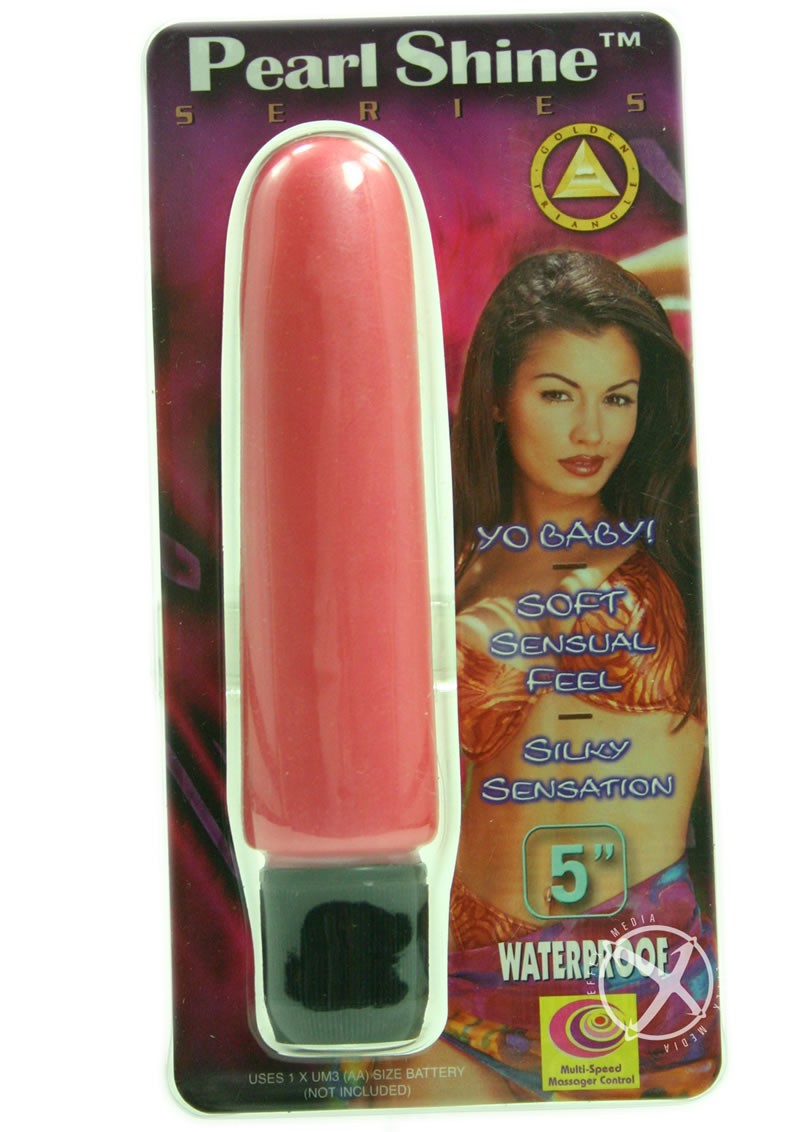 PEARL SHINE SMOOTH 5 INCH VIBRATOR PINK WATERPROOF