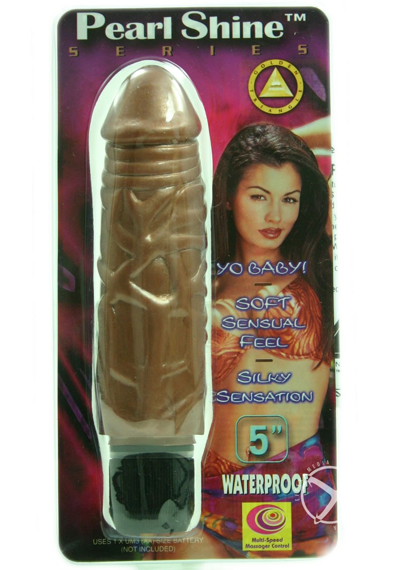 PEARL SHINE PETER 5 INCH VIBRATOR BROWN WATERPROOF