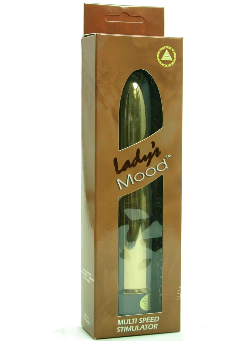 LADYS MOOD 7 INCH PLASTIC VIBRATOR GOLD