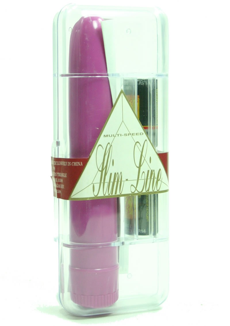 SLIM LINE 7 INCH PLASTIC VIBRATOR LAVENDER