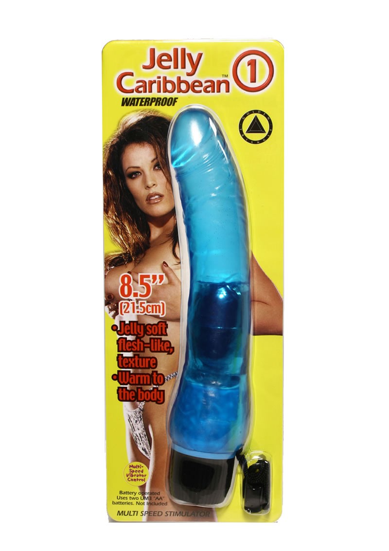 JELLY CARIBBEAN # 1 BLUE 8.5 INCH VIBRATOR