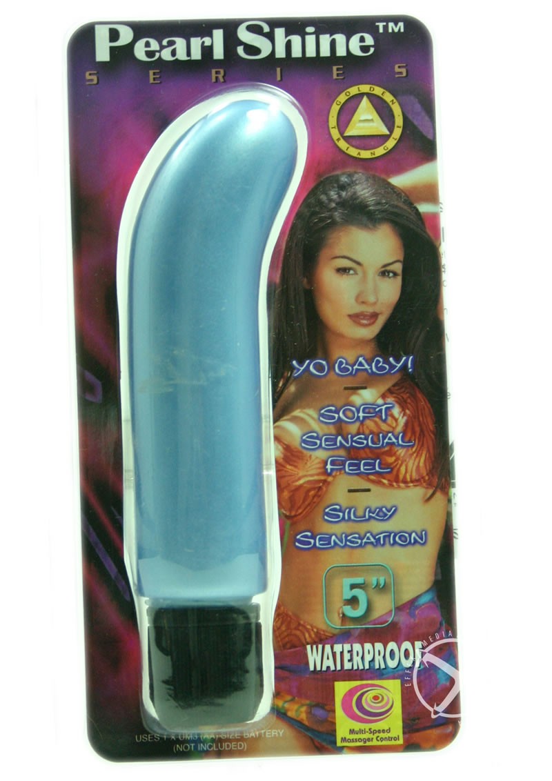 PEARL SHINE GSPOT 5 INCH VIBRATOR BLUE WATRPROOF