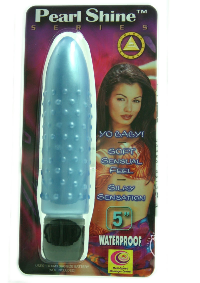 PEARL SHINE BUMPY 5 INCH VIBRATOR BLUE WATERPROOF