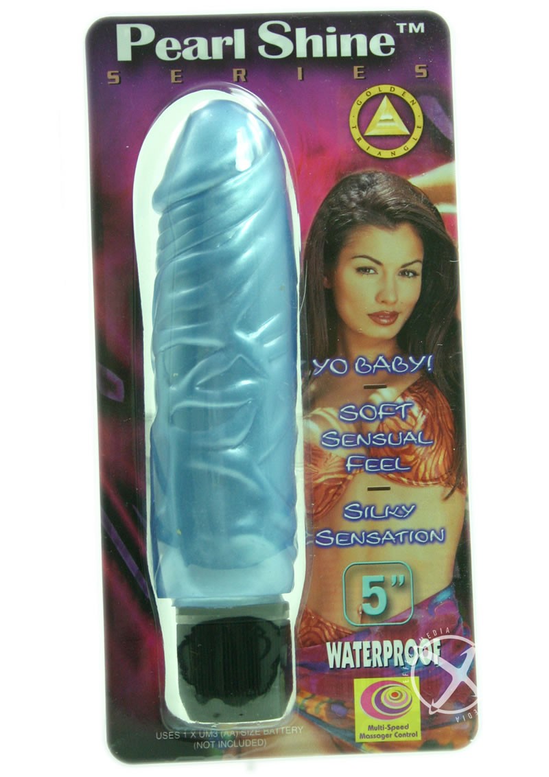 PEARL SHINE PETER 5 INCH VIBRATOR BLUE WATERPROOF