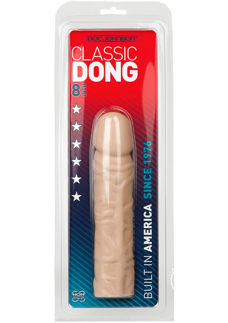 Classic Dong  Sil-A-Gel 8 Inch Flesh