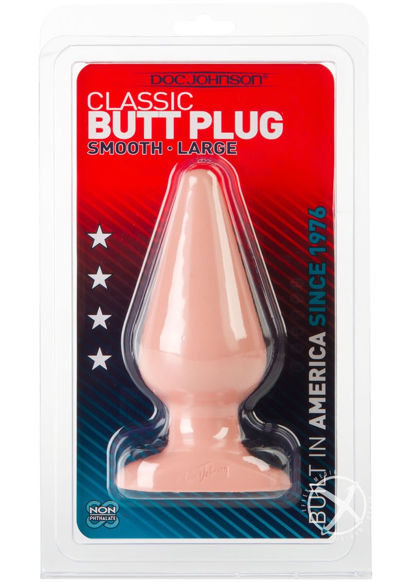 Classic Butt Plug Large  Sil-A-Gel 6 Inch Flesh
