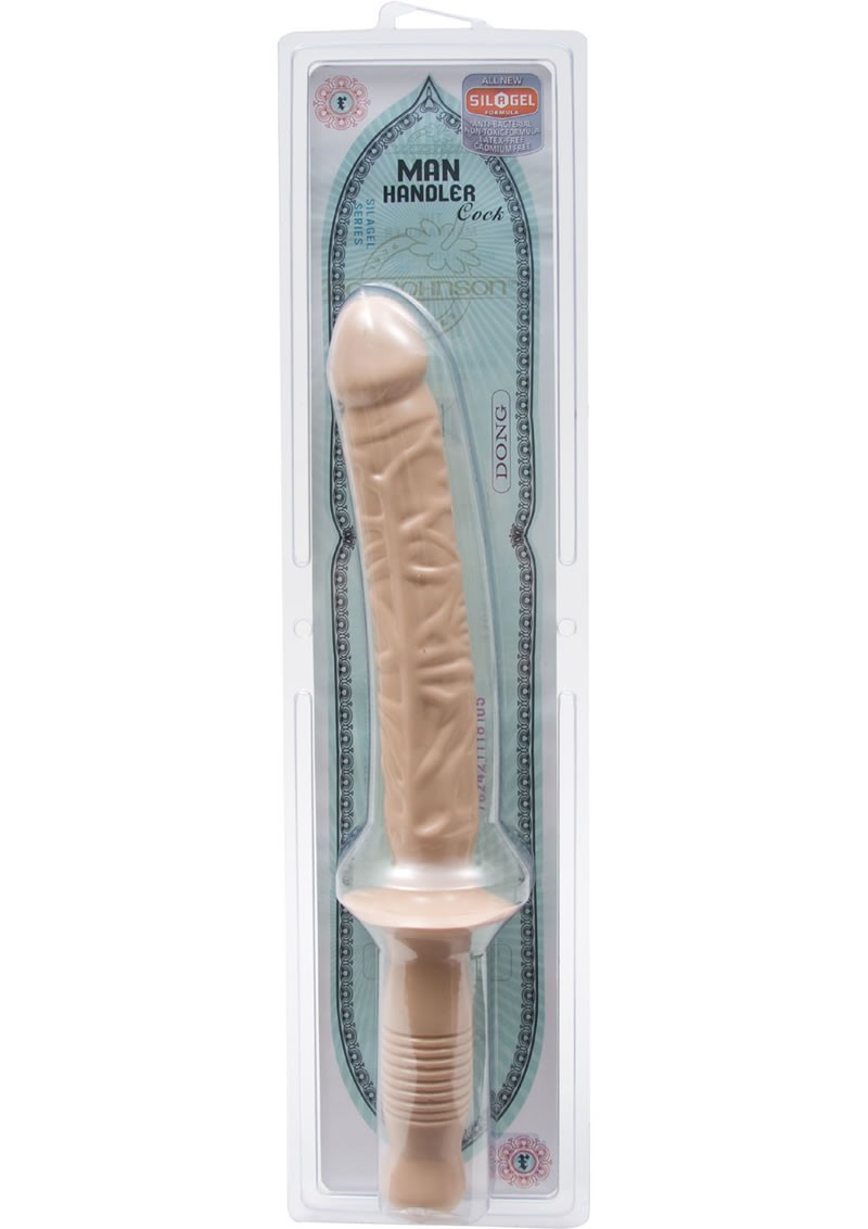Man Handler Cock Dong  Sil-A-Gel 14 Inch Flesh