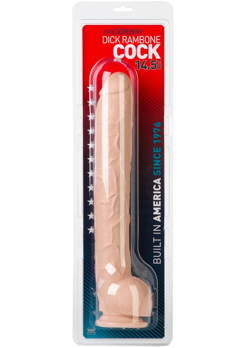 Dick Rambone Cock  Sil-A-Gel 17 Inches Flesh