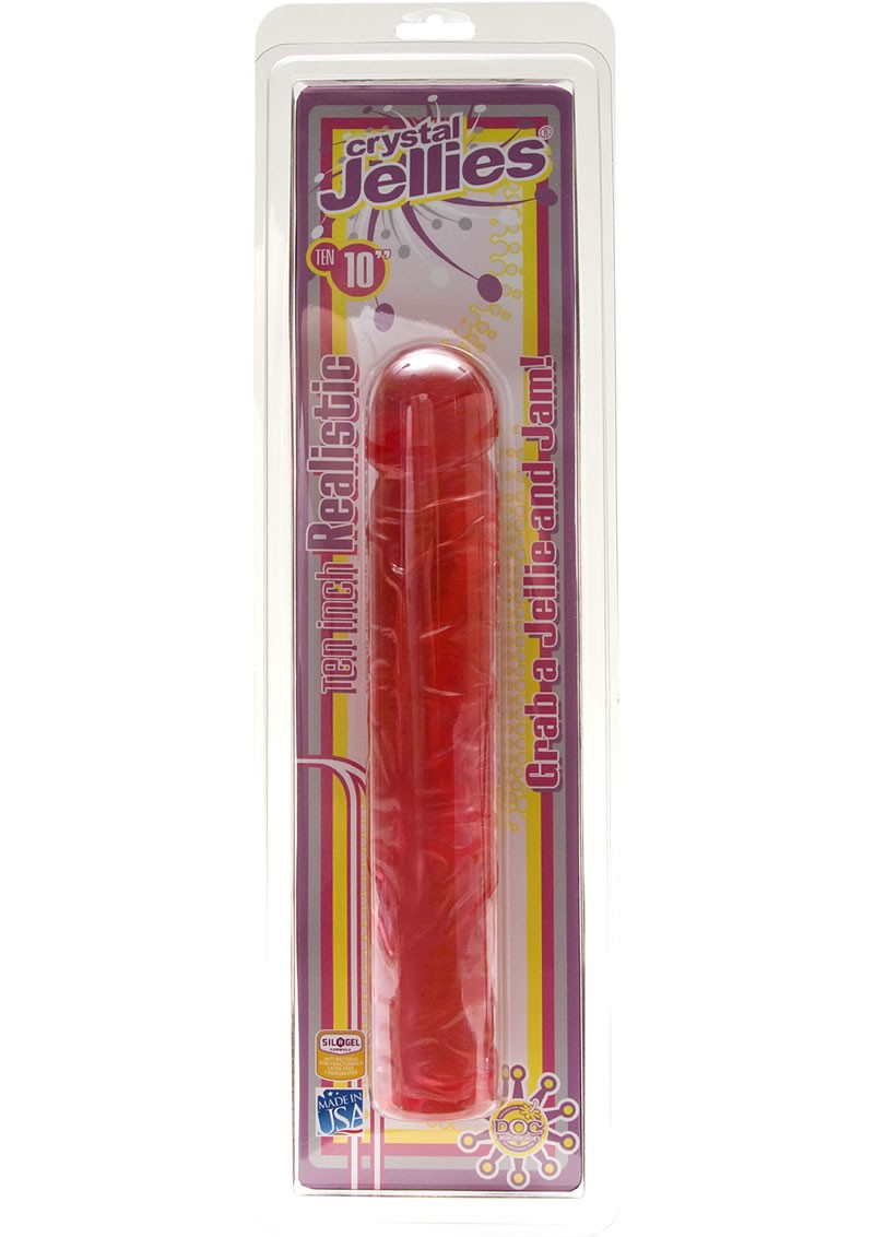 Crystal Jellies Realistic  Sil-A-Gel 10 Inch Pink