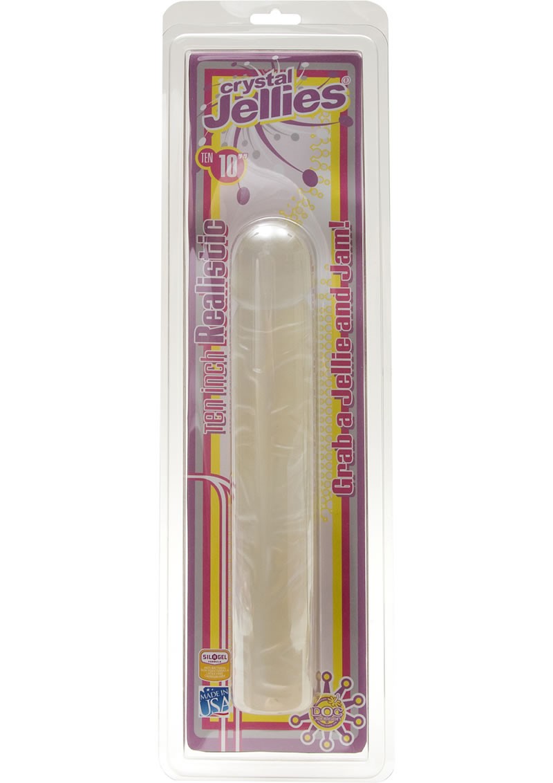 Crystal Jellies Realistic  Sil-A-Gel 10 Inch Clear