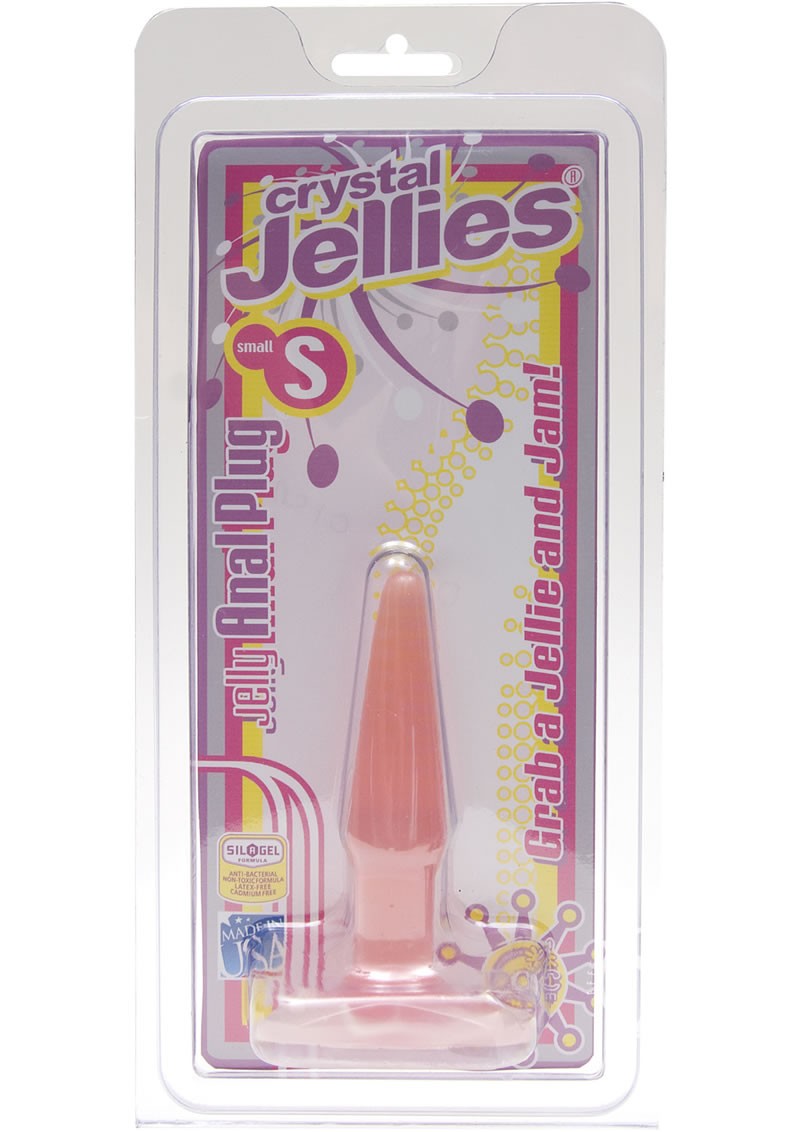Crystal Jellies Jelly Butt Plug Small  Sil-A-Gel Pink