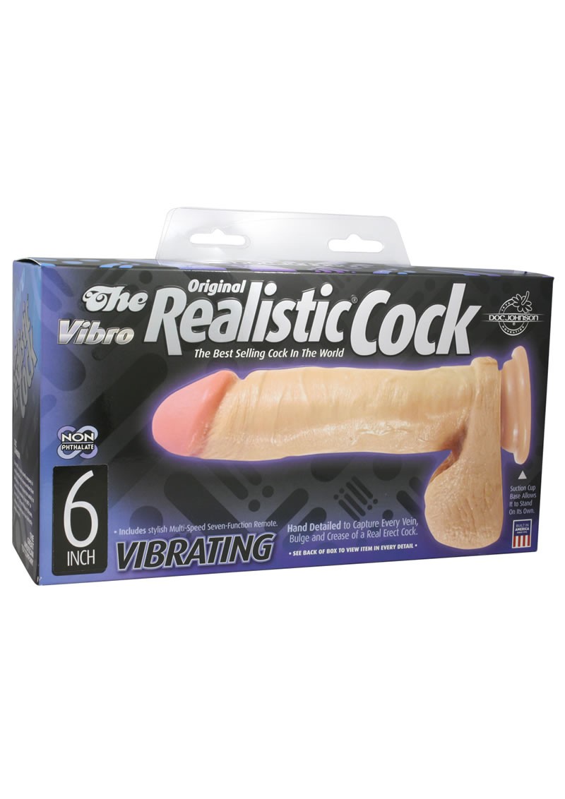 The Vibro Realistic Vibrating Cock 6 Inch White