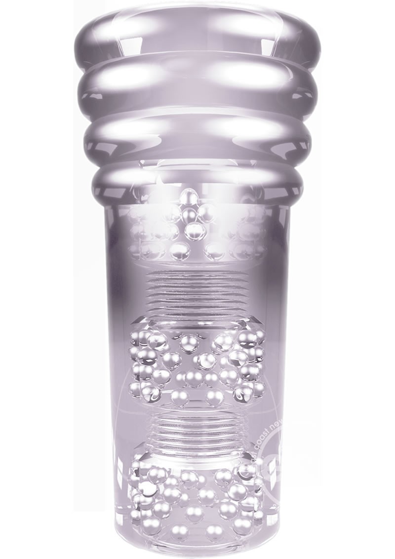 Blush M For Men All In Stroke Sleeve Masturbator w/ Ticklers Clear 6 Inch